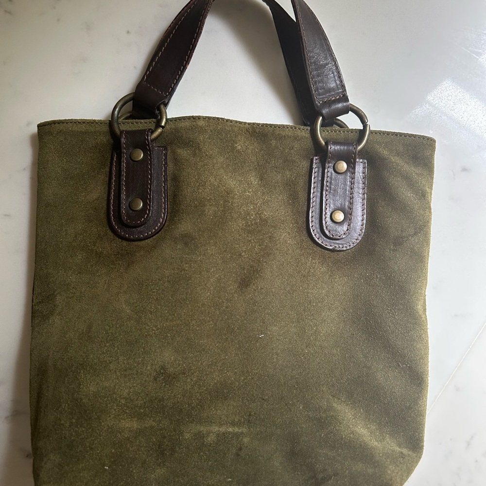 Maurizio Taiuti Green and Brown Tote Bag